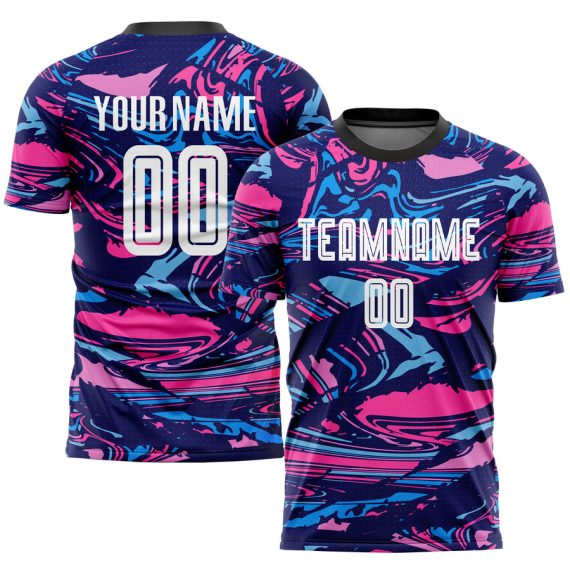 Custom Black Red-White Sublimation Soccer Uniform Jersey